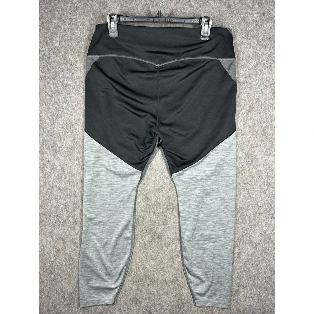Nike Dri-FIT Womens 2X Gray Black‎ Colorblock Leggings DJ4430-010 Plus Size
